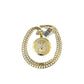 10k Gold Chain Necklace Jesus Christ Charm Pendant Set Cuban Curb 4mm 20"-30"