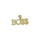 10K Yellow Gold BOSS Pendant Dollar Sign Letter Charm Hip Hop Style Men