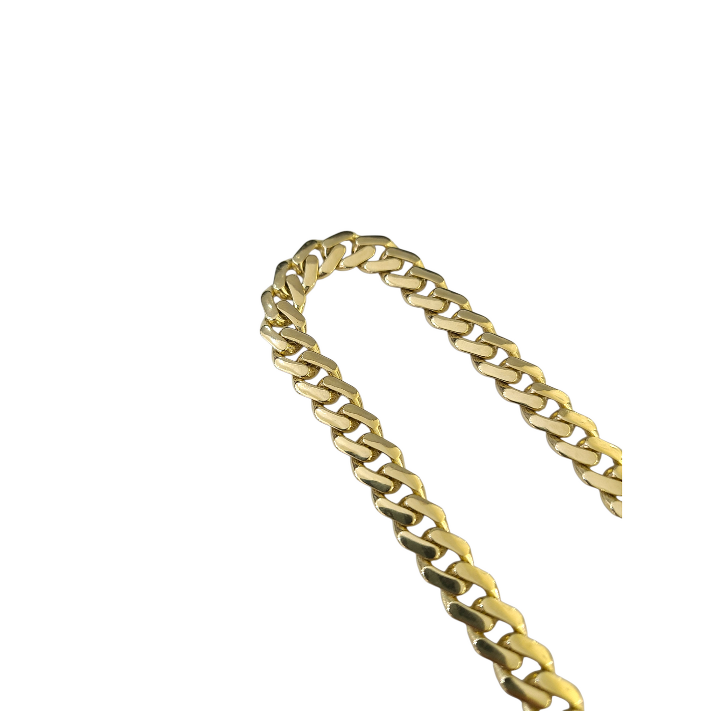 10k Yellow Gold Bracelet 7 Inch Royal Monaco Cuban Link 7mm Box Clasp