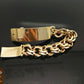 Solid 10k Gold Chino ID Bracelet Size 7.5" Inch Box
