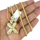 10k Gold Franco Chain 2.5mm 16"-26" X Nugget Initial Charm Pendant Necklace SET