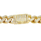 REAL 10k Gold Diamond Necklace Chain Miami cuban Link Tennis 22" 11mm 16CT SOLID