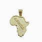 10k Yellow Gold Charm Africa Map Pendant Mens REAL 10KT With FREE SHIPPING