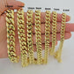 Real 10k Yellow Gold Bracelet 6mm-13mm Miami Cuban Link 9" Inch Mens 10kt ,Chain