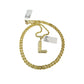 Real 10k Rope Chain Necklace 3mm 18"-28" Nugget L Initial Charm Set Pendant Gold