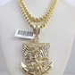 Real 10k Gold Byzantine Necklace Eagle Anchor Charm SET Chain 20"-30" 4mm