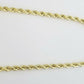 REAL10k Yellow Gold Rope Chain 10mm 22" Men's thick necklace 10kt diamond cuts