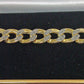 REAL 10K Yellow Gold Cuban Bracelet Diamond Cut 9" Inch 10mm Lobster Lock