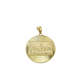 10K Yellow Gold Last Supper Pendant Charm Round Nugget Design 2 Inch
