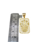 Real 10k Gold Franco Chain Crown Charm Pendant Necklace SET 2.5mm 18"-26"