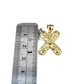 10k Gold Franco Chain 2.5mm 16"-26" X Nugget Initial Charm Pendant Necklace SET