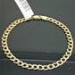 10K Gold Bracelet Real Cuban Link Solid Diamond Cut 5mm 8" Inch REAL Yellow Gold