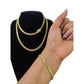 10k Solid Gold Miami Cuban Chain 18"-24" Bracelet 7" Set 5mm Men Women Necklace