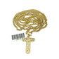 Real Gold 10k Chain Miami Cuban Link Necklace 2.5mm T Initial Charm Pendant SET
