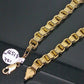 Real 10K Yellow Gold Byzantine Box Link Bracelet 8.5 inch Long 6.5mm Men