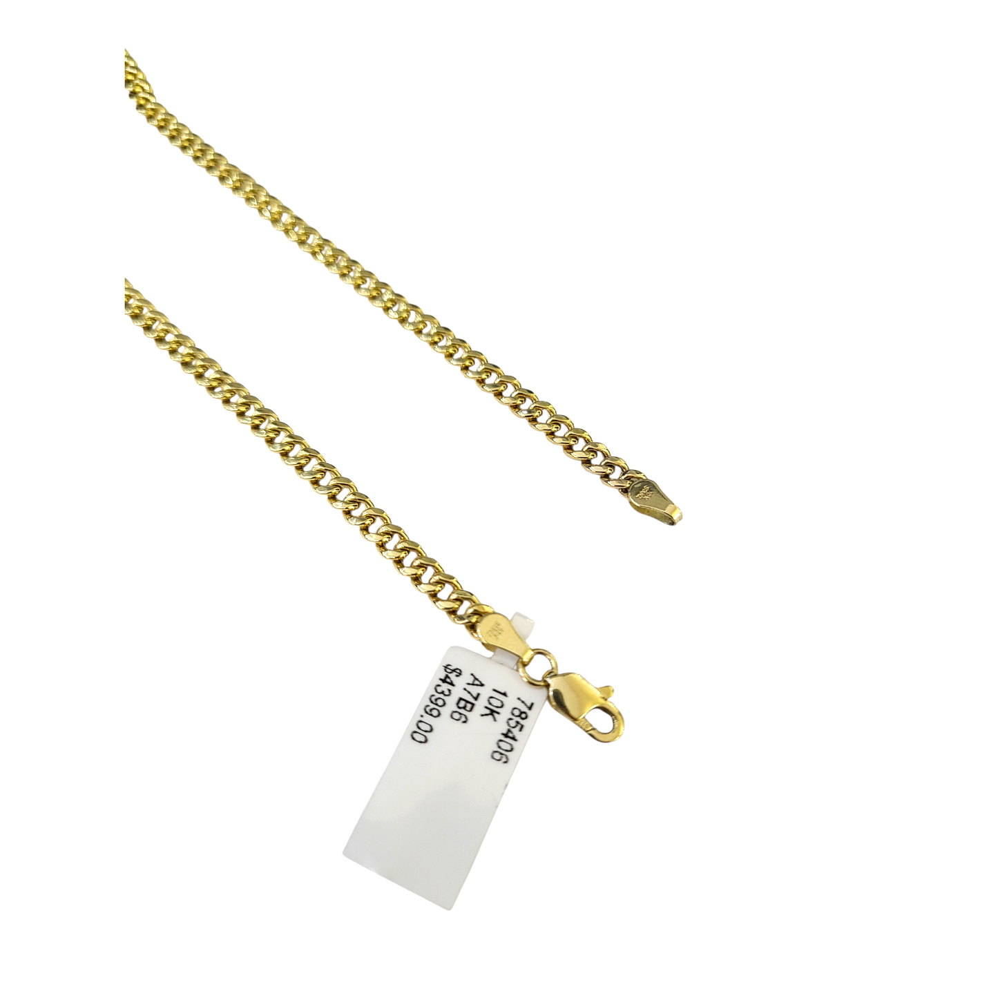 Real 10k Yellow Gold Necklace Miami Cuban Link Chain 18 Inch 2mm 10KT