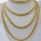 Real 10k Gold Chain Necklace Miami Cuban Link 18"-30" Inch 6mm 7mm 8mm 9mm 10mm