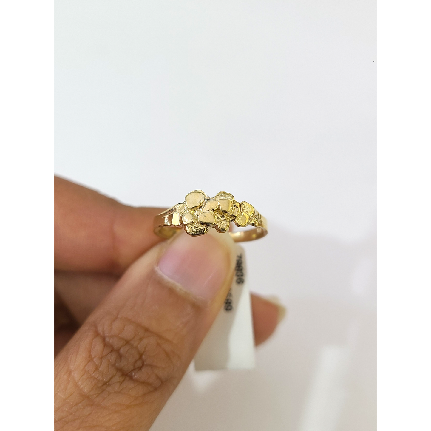 Real 10k Nugget Ring Yellow Gold Women 10Kt Genuine