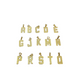10K Real Yellow Gold Initial Letter Charm Pendant A–Z Alphabet Men Women