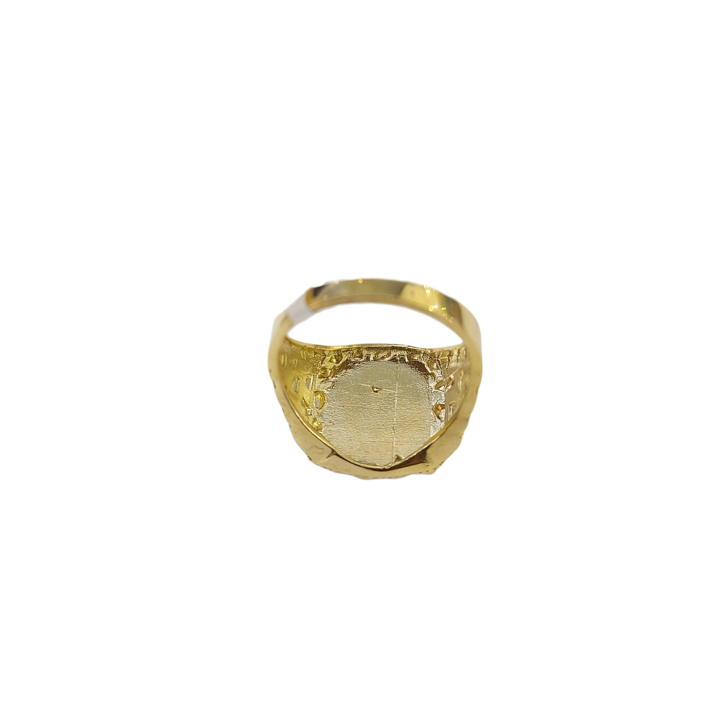 Real 10k Nugget Head Ring Yellow Gold Men 10Kt Genuine