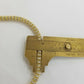 10k Yellow Gold Iced Bead Chain Diamond Cut Men Women 24" Necklace 5mm REAL