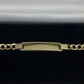 Gold Baby Bracelet 10k Real Gold 6 inch Cuban with ID Brand New