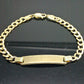 Gold Baby Bracelet 10k Real Gold 6 inch Cuban with ID Brand New